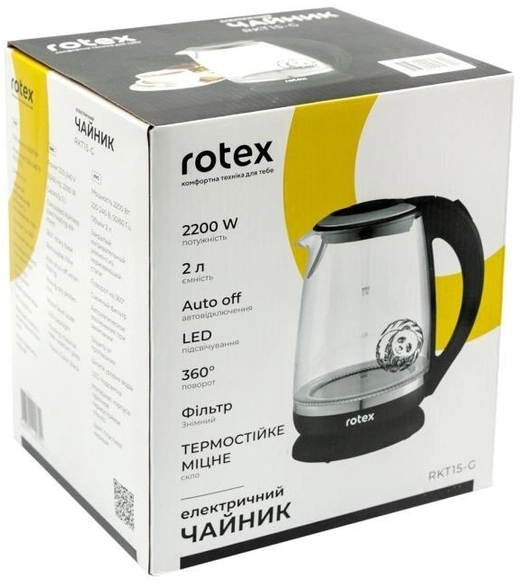 в продажу Електрочайник Rotex RKT15-G - фото 3