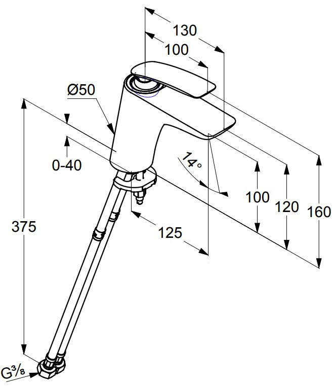 Kludi Balance 520268775 Габаритные размеры