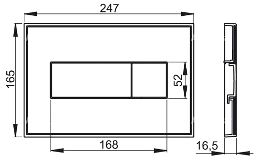 Alcaplast M1372 Габаритные размеры