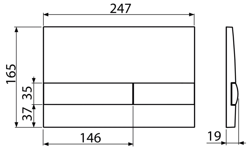 Alcaplast M1713 Габаритні розміри