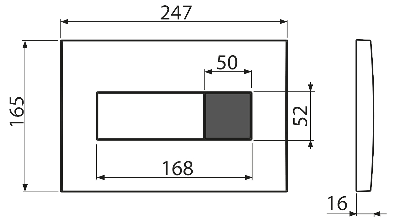 Alcaplast M371S Габаритные размеры