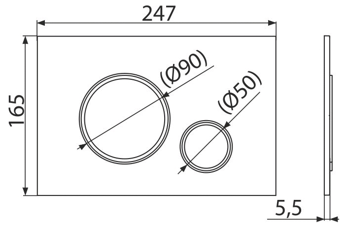 Alcaplast M771 Габаритні розміри