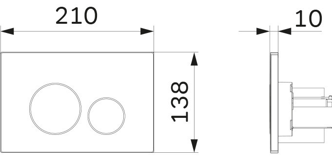 AM.PM Pro L I049051 Габаритные размеры