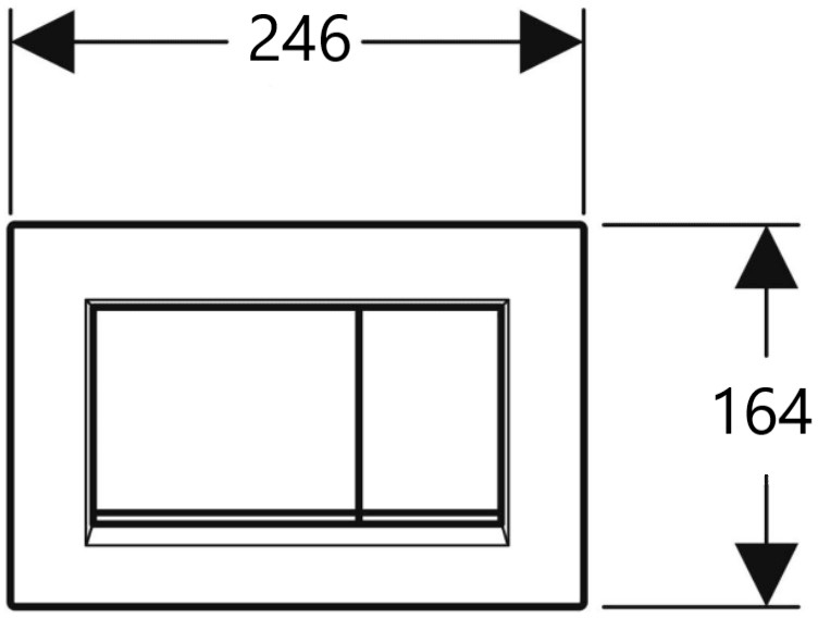 Geberit Sigma30 115.883.JQ.1 Габаритные размеры