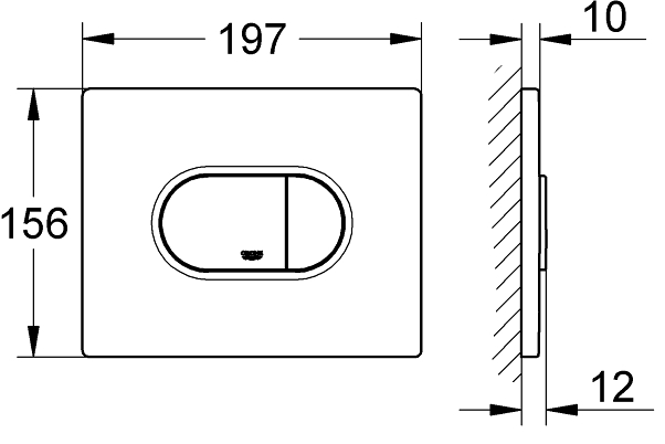 Grohe Arena Cosmopolitan 38858P00 Габаритні розміри