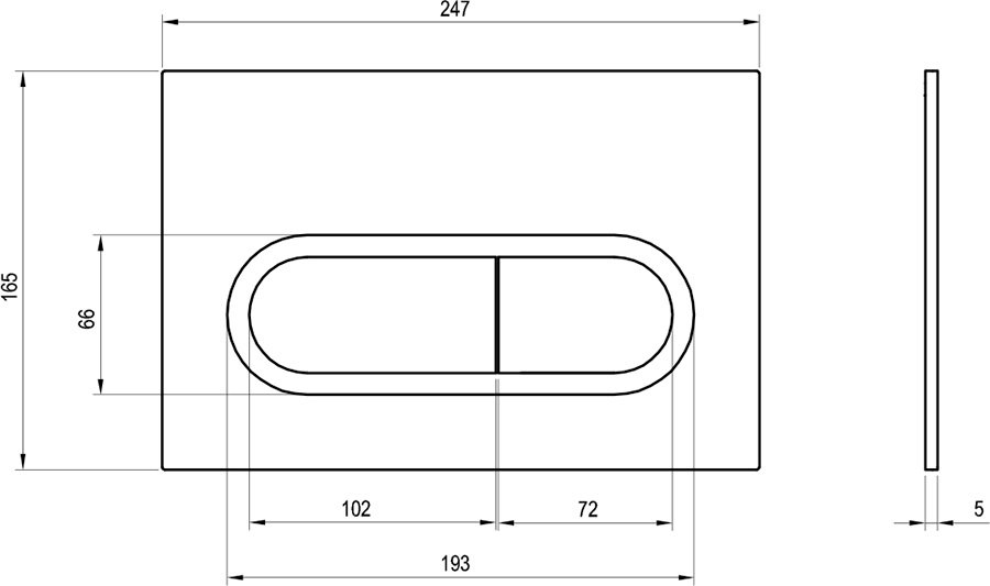 Ravak Chrome X01797 Габаритні розміри