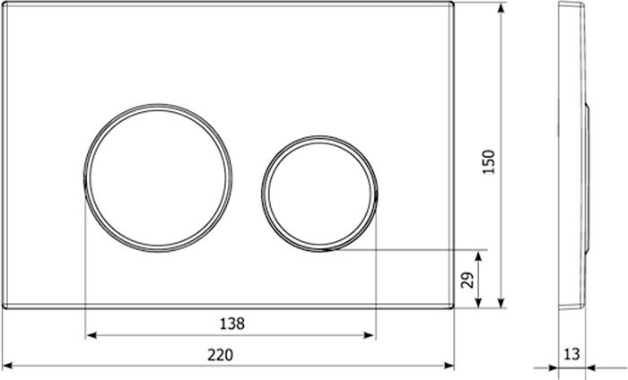 Ravak Circle GPX2240108 Габаритные размеры