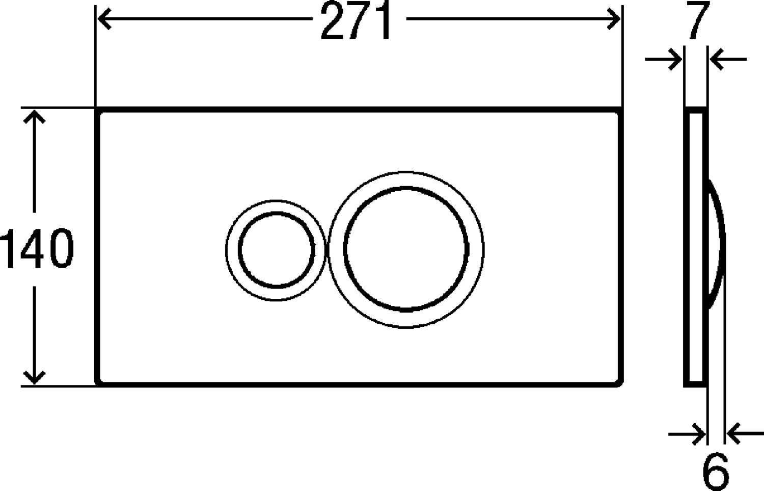 Viega Prevista Visign for Style 10 596323 Габаритні розміри