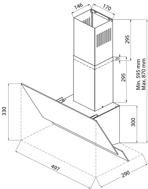 Pyramida AGW 50 PB GBL Габаритные размеры