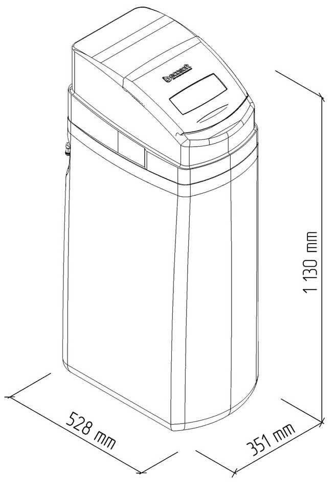 Ecosoft Arctic Blue 370 (FU1235CABCE) Габаритні розміри