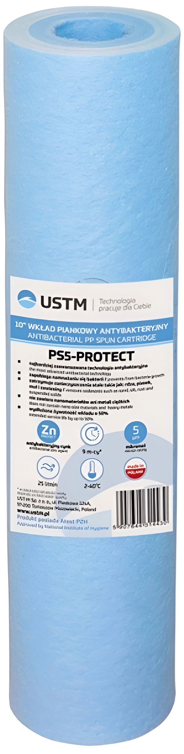 Інструкція картридж для фільтра USTM PS-5-Protect 10"