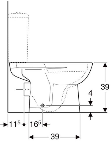 Geberit Selnova Rimfree 500.283.01.1 Габаритні розміри