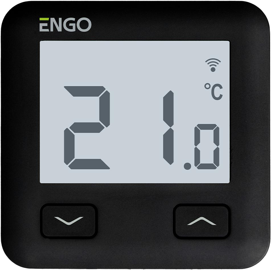 Терморегулятор черного цвета для теплого пола Engo Controls E10B230WIFI