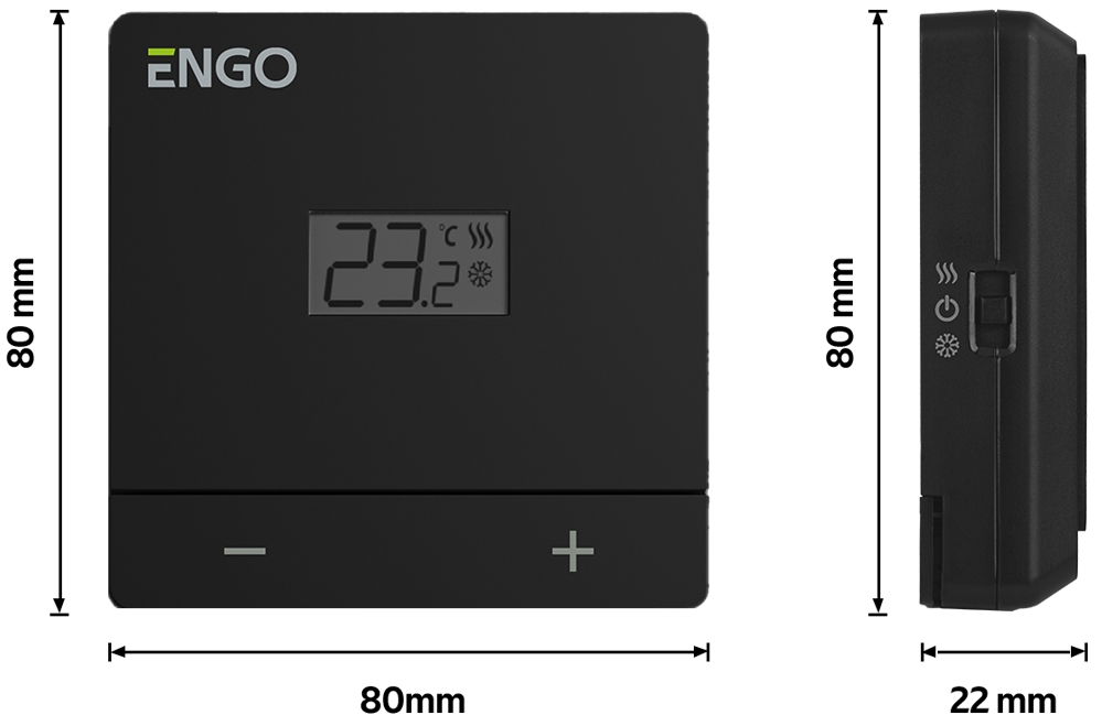 Engo Controls EASY230B Габаритные размеры