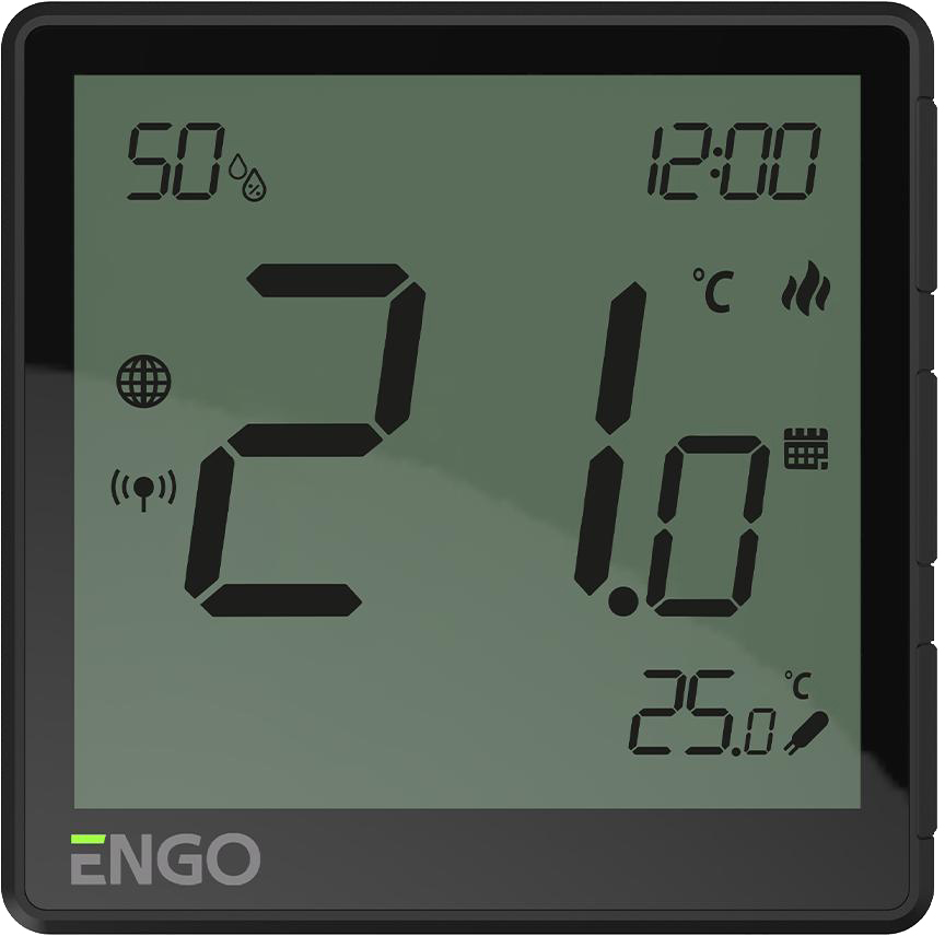 Терморегулятор черного цвета для теплого пола Engo Controls EONE230B в Киеве