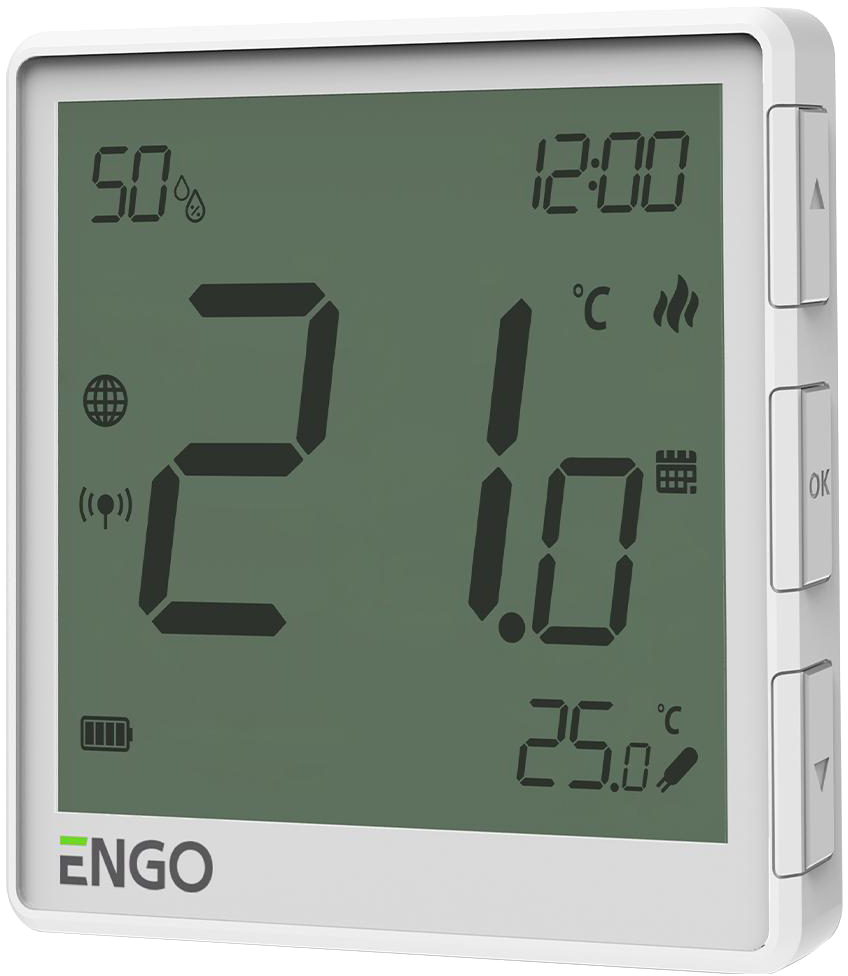 Накладной Интернет-термостат ZigBee 3.0 Engo Controls EONEBATW цена 5577.00 грн - фотография 2