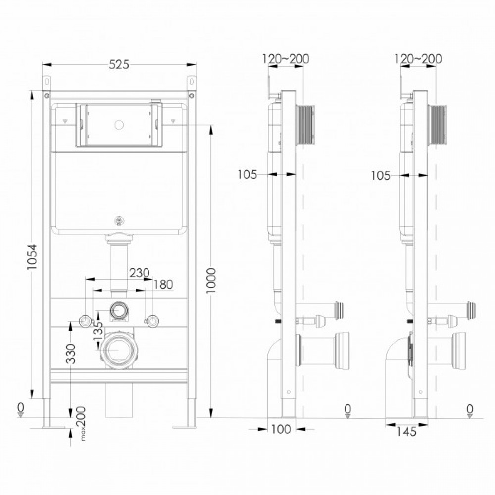 VOLLE MASTER SENSOR 2220.010305 Габаритні розміри