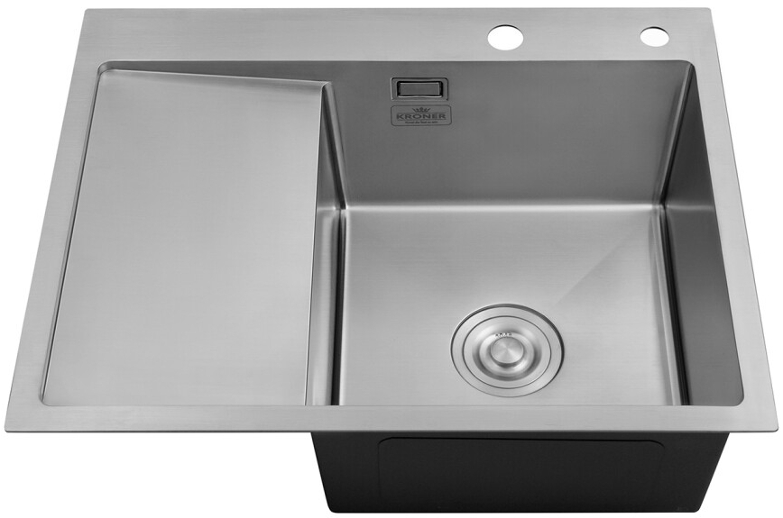 Кухонна мийка Kroner KRP Gebürstet - 6350RHM (3/1 мм) ціна 4515 грн - фотографія 2