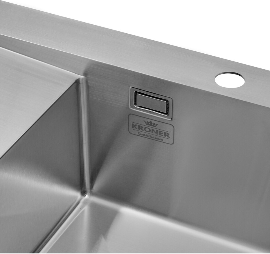 Кухонна мийка Kroner KRP Gebürstet - 6350RHM (3/1 мм) відгуки - зображення 5