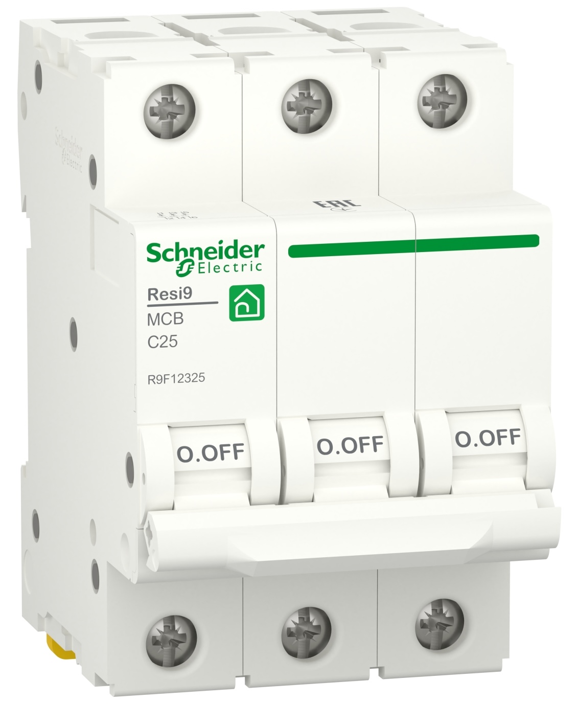 Автоматический выключатель Schneider Electric RESI9 25 А, 3P, С, 6кА (R9F12325)