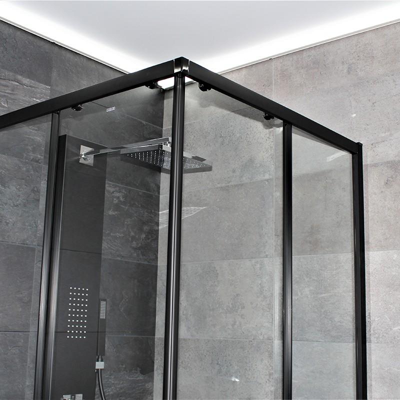 Душевой уголок Dusel EF-184B Black Matt 900x900x1900 характеристики - фотография 7