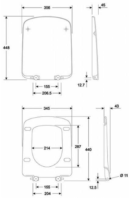 Kolo Nova Top Pico 60127000 Габаритні розміри