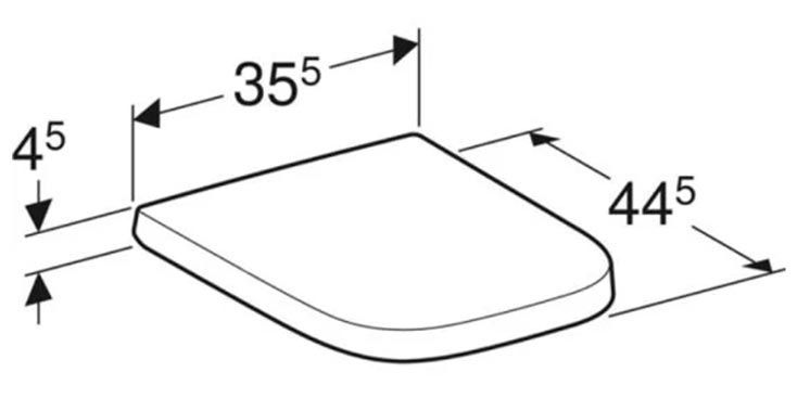 Geberit Selnova Square 501.555.01.1 Габаритні розміри