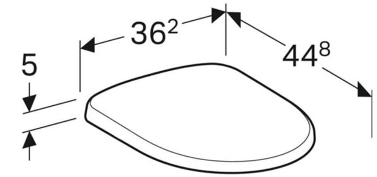 Geberit Selnova Compact 501.576.01.1 White Габаритні розміри