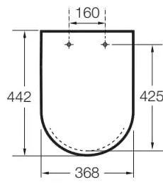 Roca Inspira A80152200B Габаритные размеры