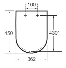 Roca Meridian-N A8012A200B Габаритные размеры