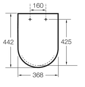 Roca Inspira A80152265B Габаритні розміри