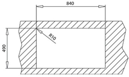 Teka DIAMOND 1B 1D 86 BK (115100011) Габаритные размеры