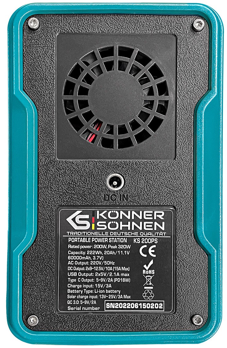 Портативная зарядная станция Konner&Sohnen KS 200PS инструкция - изображение 6
