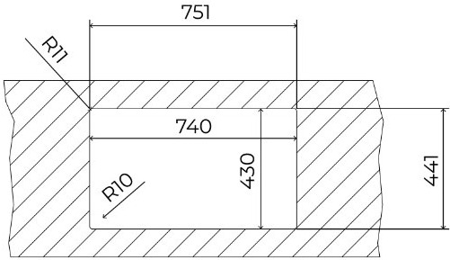 Teka FLEXLINEA 71.40 (115000063) Габаритные размеры