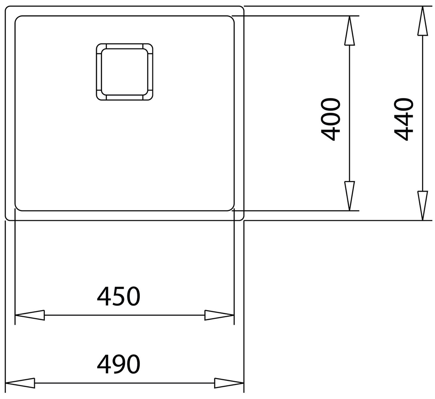 Teka FLEXLINEA RS15 45.40 (115000013) Габаритні розміри