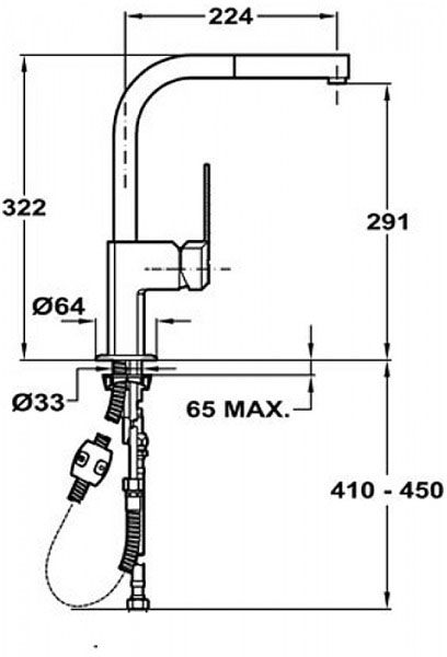 Teka Alaior-XL HP (ARK 938) (239381200) хром Габаритні розміри