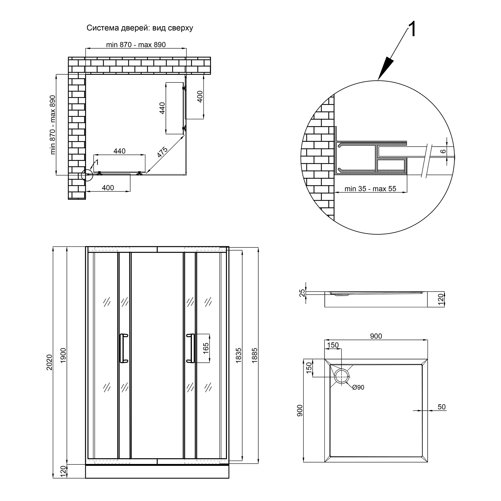 Q-Tap Taurus CalcLess BLA1099SC6 + Tern 309912C (TAUBLA1099SC6SET) Габаритні розміри