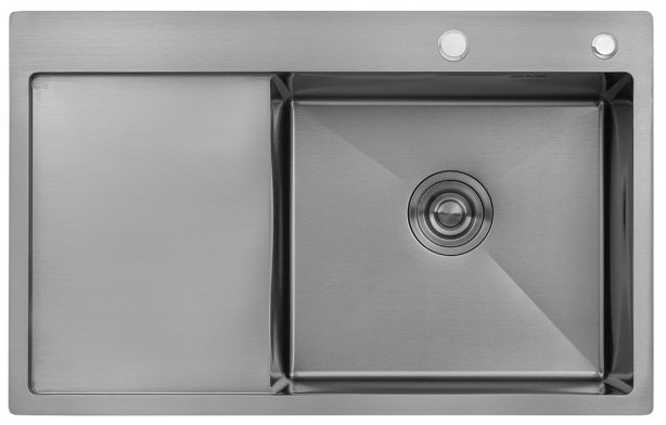 Кухонна мийка Kroner KRP Schwarze - 7849RHM PVD (3,0/1,0 мм)