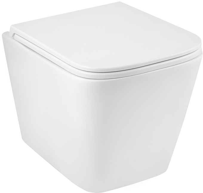 Kroner Eifel WHI493436 RIMLESS з сидінням Slim Duroplast / Soft-close / Quick relase (KE493436WHIR) (CV029611)