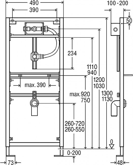 Viega Eco Plus (611934) Габаритні розміри