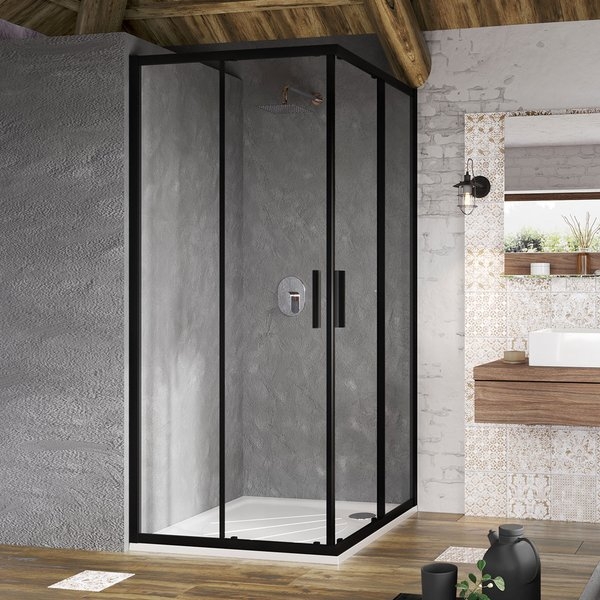 Ravak BLSRV2-90 Чорний Transparent (X1LM70300Z1)
