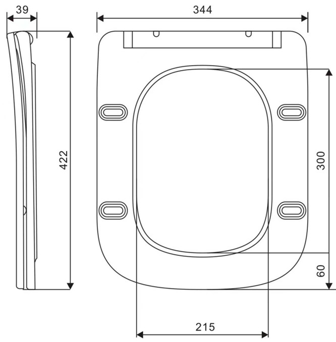 Q-tap (Crow Ultra) Slim QT99SC6108W Габаритные размеры