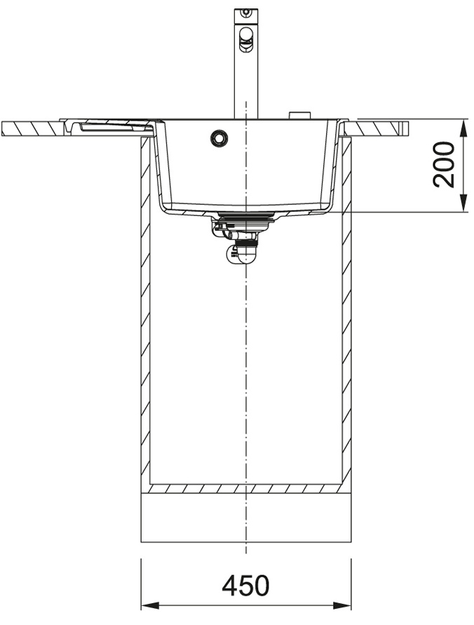 Franke Centro CNG 611-62 TL (114.0630.461)  Габаритні розміри