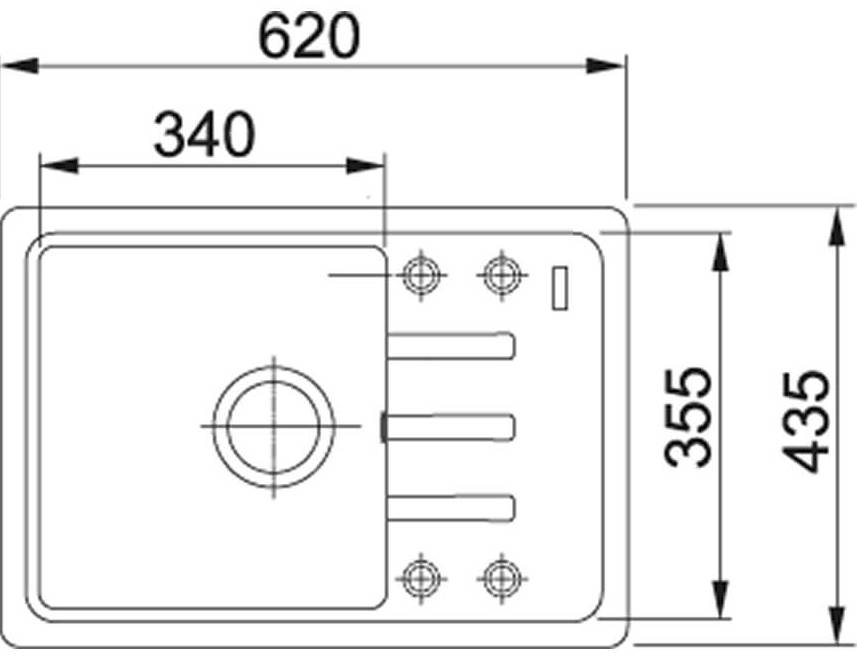 Franke Malta BSG 611-62 (114.0667.450)  Габаритні розміри