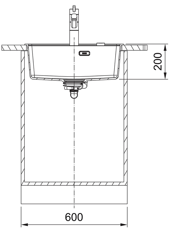 Franke Maris MRG 610-52 TL (114.0668.817) Габаритні розміри