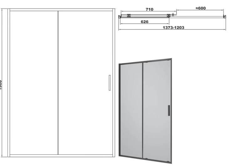 Devit Art FEN3640B Габаритні розміри