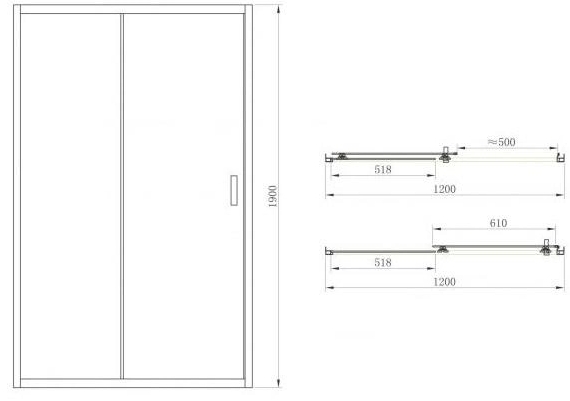 Primera Frame SDC1012 120x190 Габаритні розміри