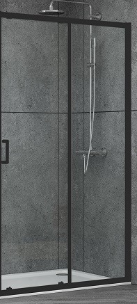 Двері душової кабіни Dusel EF185B Black Matt 120х190 в інтернет-магазині, головне фото