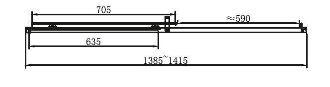 Dusel EF185B Black Matt 140х190 Габаритні розміри