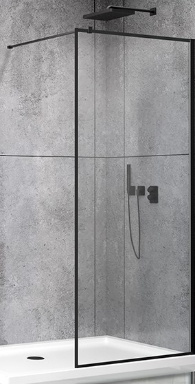 Dusel Walk-In WL171B Black Matt 1200x2000